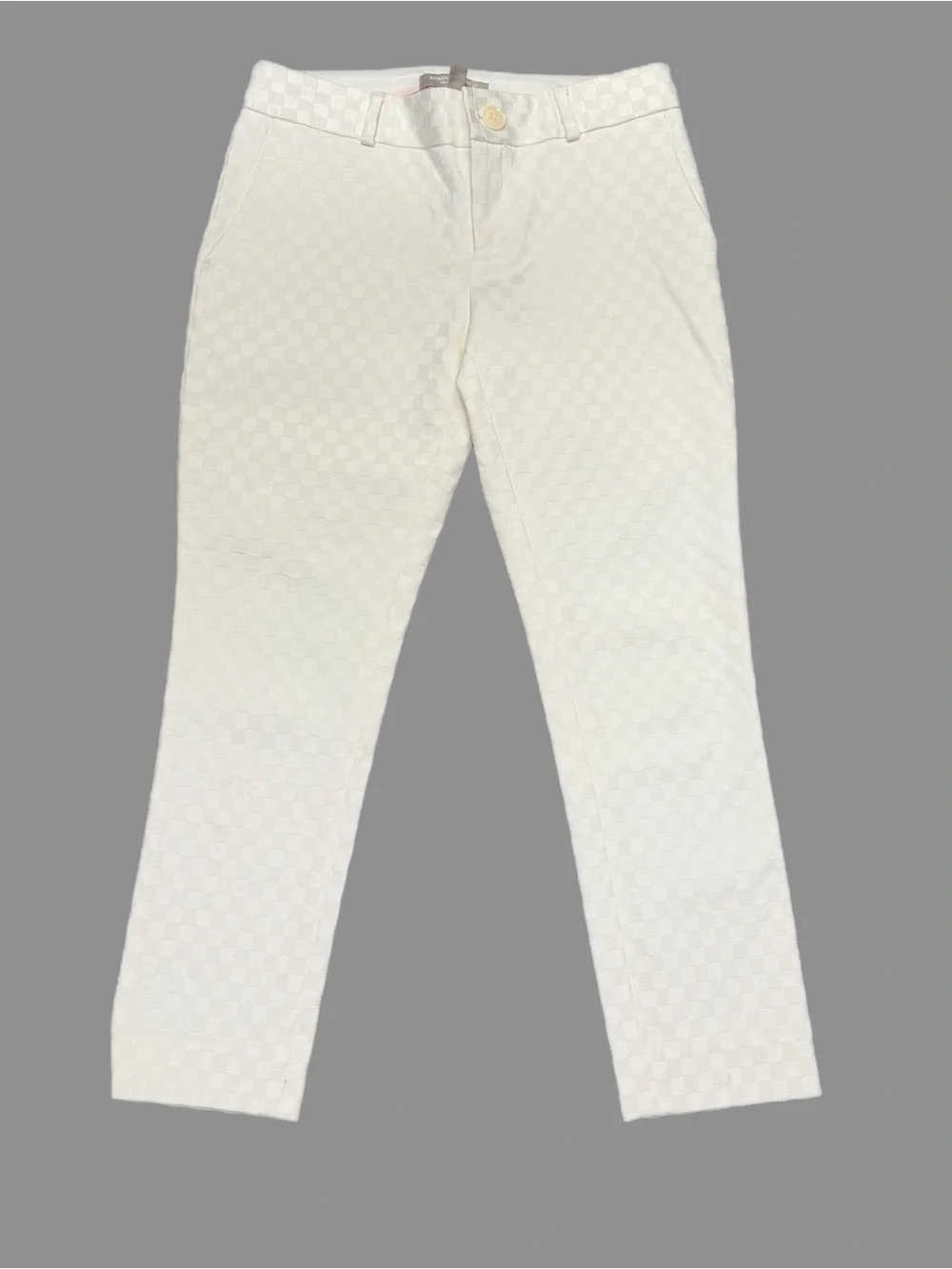 Banana Republic Subtle Hampton Petite Pants Size 0P Ivory